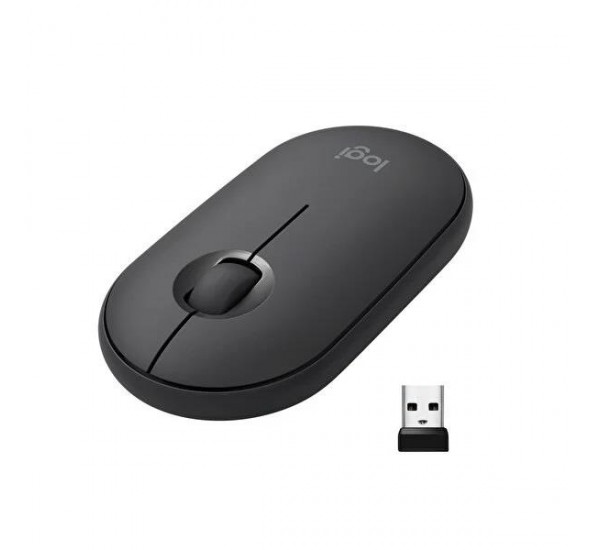 Logitech M350 Pebble Sessiz Kablosuz Kompakt Mouse - Siyah